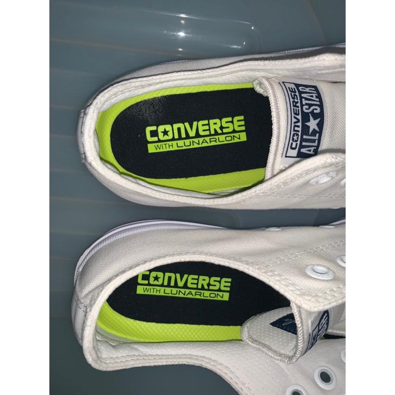 Converse Chuck Taylor All Star II 2 電繡 帆布鞋 氣墊 白色 黑色-細節圖4