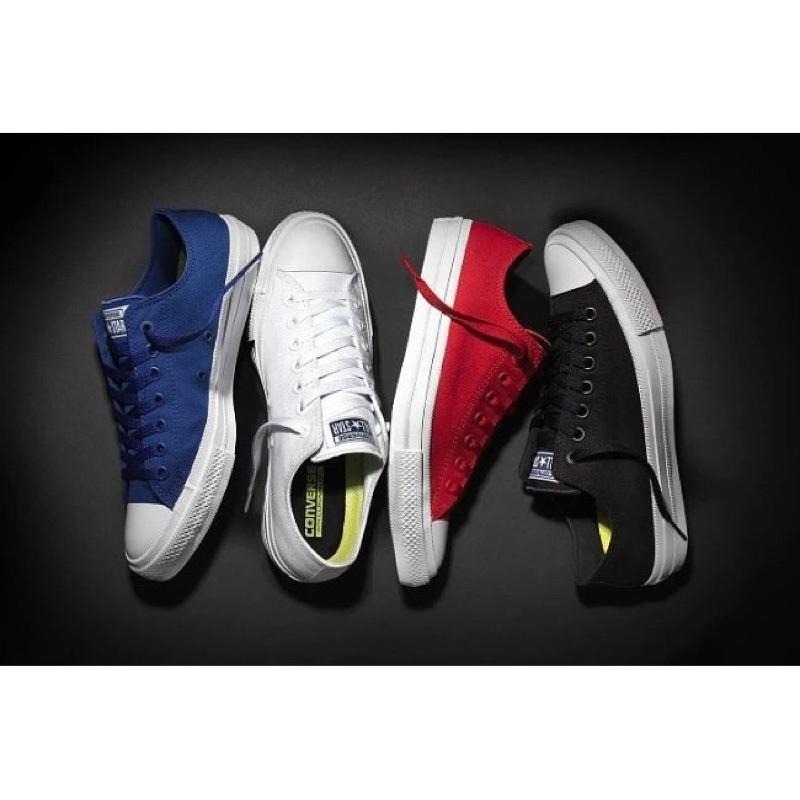 Converse Chuck Taylor All Star II 2 電繡 帆布鞋 氣墊 白色 黑色-細節圖7