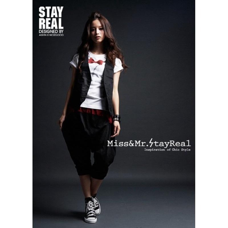 全新STAYREALMiss & Mr.RockCheck Collection搖滾格格飛鼠褲紅標XS