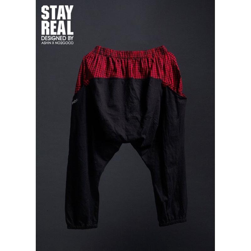 全新STAYREALMiss & Mr.RockCheck Collection搖滾格格飛鼠褲紅標XS-細節圖3