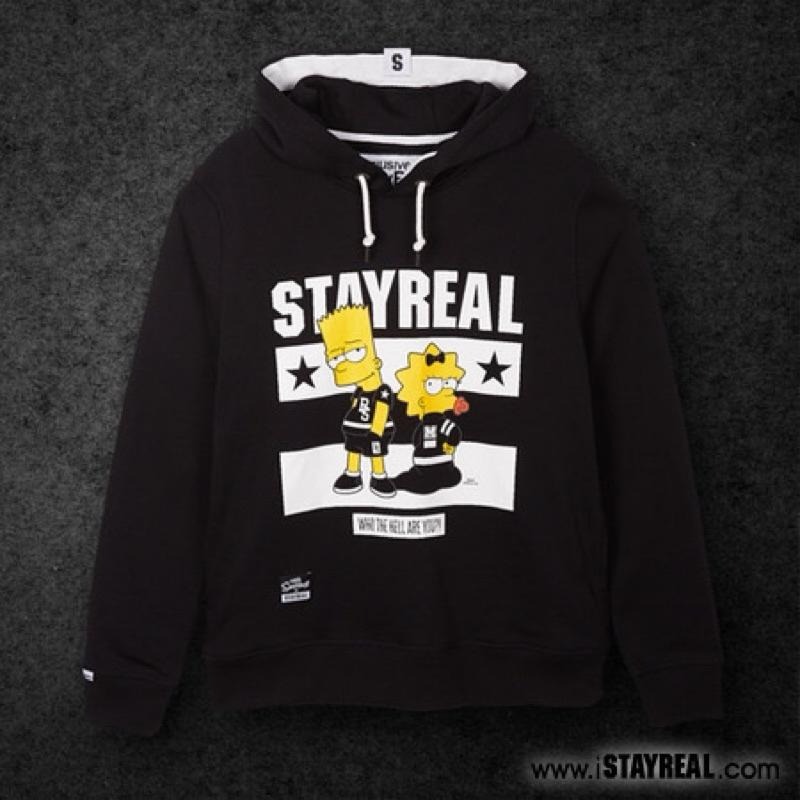 全新 STAYREAL聯名辛普森家族 連帽上衣 黑標S-細節圖3