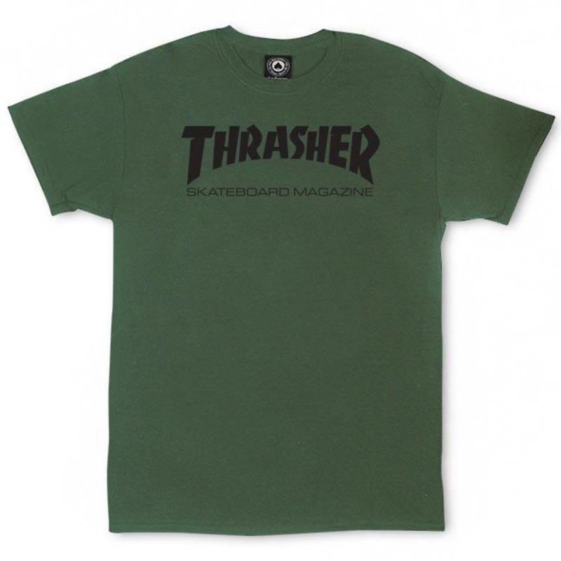 THRASHER 男版紫火焰 LOGO 軍綠 我男友不會滑板日線T-細節圖2