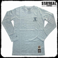 全新 STAYREAL黑標S男版基本款灰色素長T