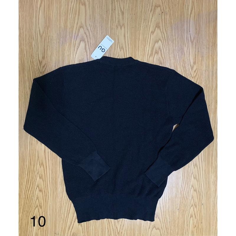 全新GU純棉男版華夫格圓領針織衫S號-細節圖2