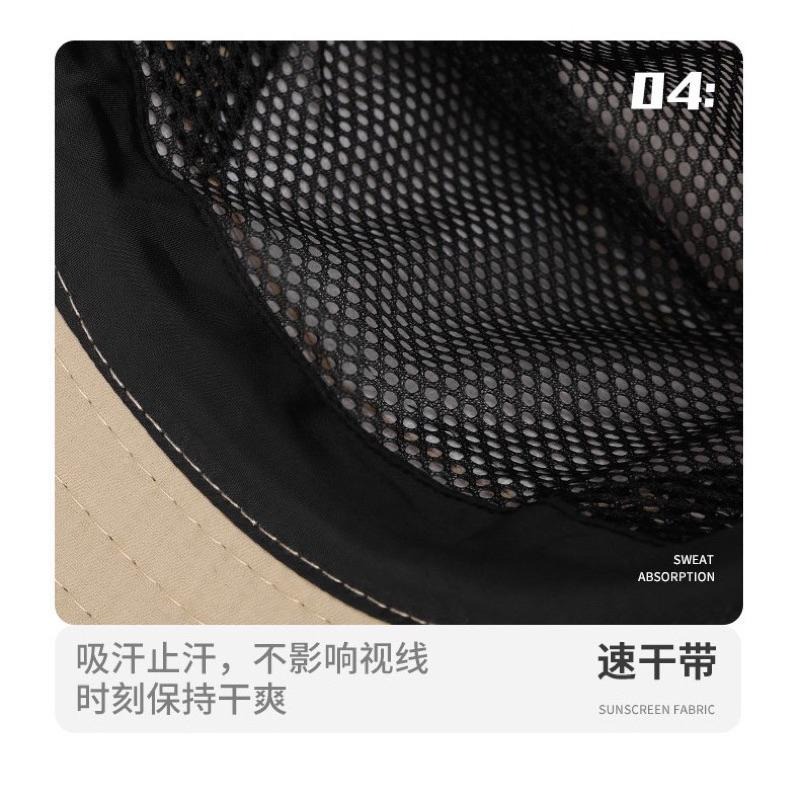 全新 防曬帽 漁夫帽 登山 遮陽防紫外線 深灰色-細節圖2