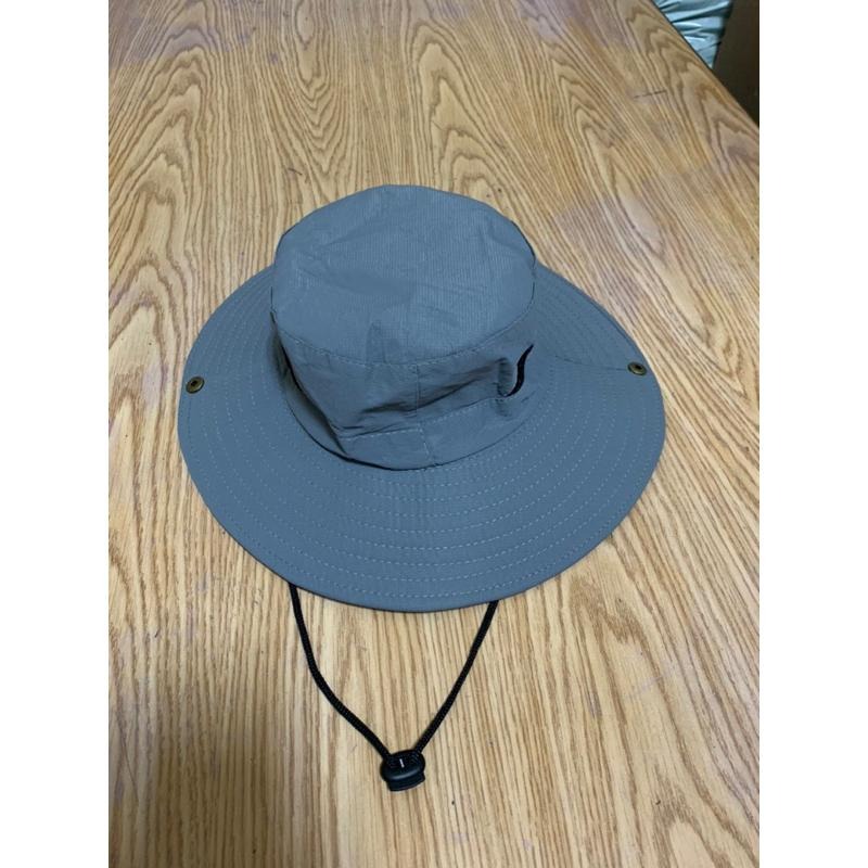 全新 防曬帽 漁夫帽 登山 遮陽防紫外線 深灰色-細節圖9
