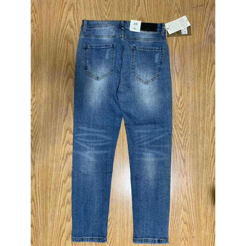 全新 男版重磅刀割破壞直筒 牛仔褲-細節圖2