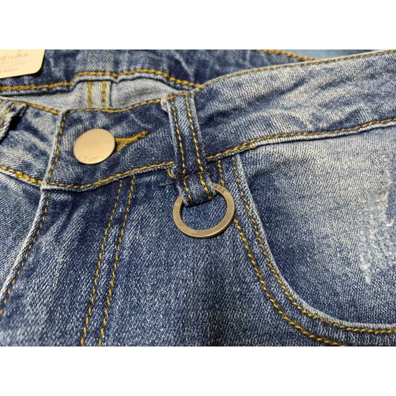 全新 男版重磅刀割破壞直筒 牛仔褲-細節圖3