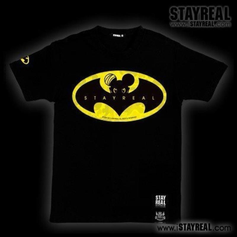 全新STAYREAL Bat Transfiguration T 蝙蝠變身T黑標S號
