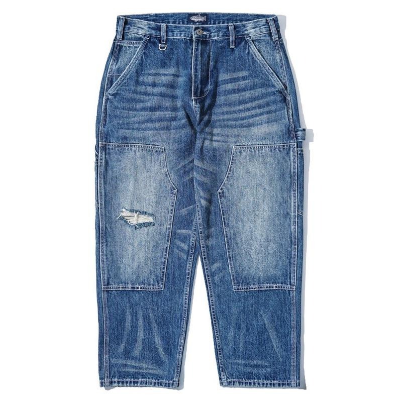 JKS AGILITY Railway Denim Pants 水洗深藍 貼布 鐵路 鐵道 OK 牛仔長褲 S號