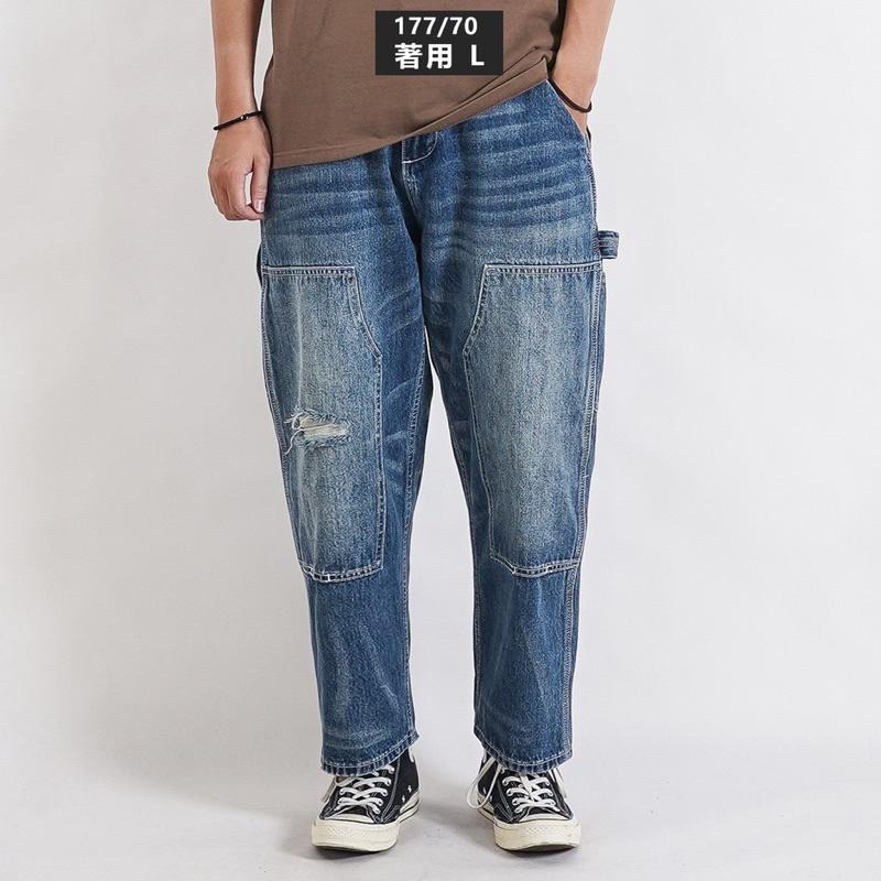 JKS AGILITY Railway Denim Pants 水洗深藍 貼布 鐵路 鐵道 OK 牛仔長褲 S號-細節圖2