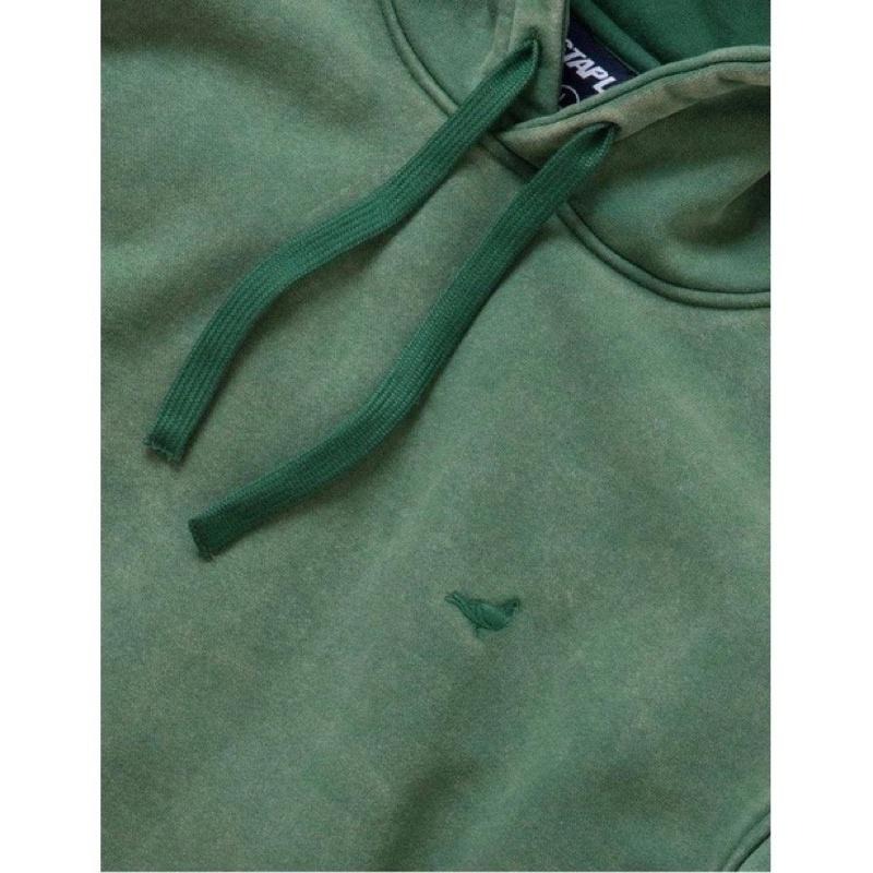 全新現貨 staple pigeon 刺繡小標 仿舊水洗 帽T-細節圖3