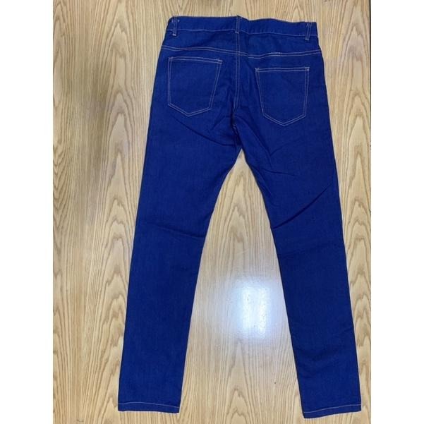 全新 男版直筒修身牛仔褲 藍色-細節圖2