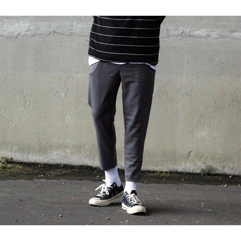 全新 九分棉質西裝褲 灰色M號-細節圖2