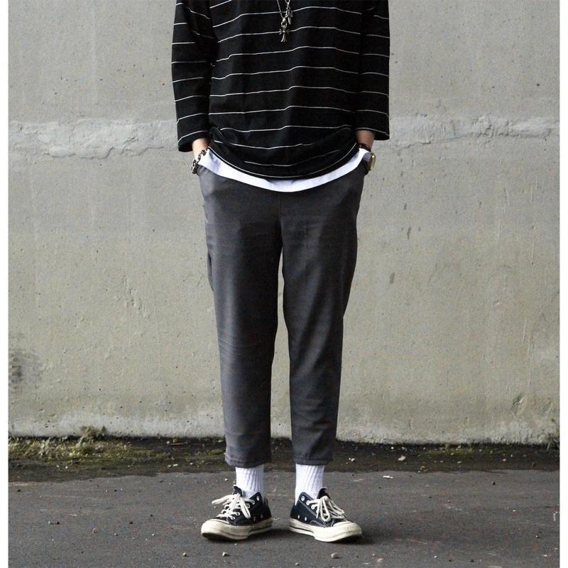 全新 九分棉質西裝褲 灰色M號-細節圖3