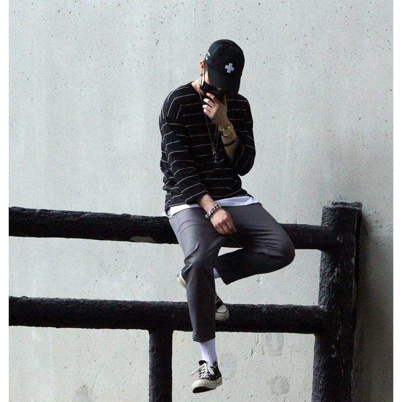 全新 九分棉質西裝褲 灰色M號-細節圖4