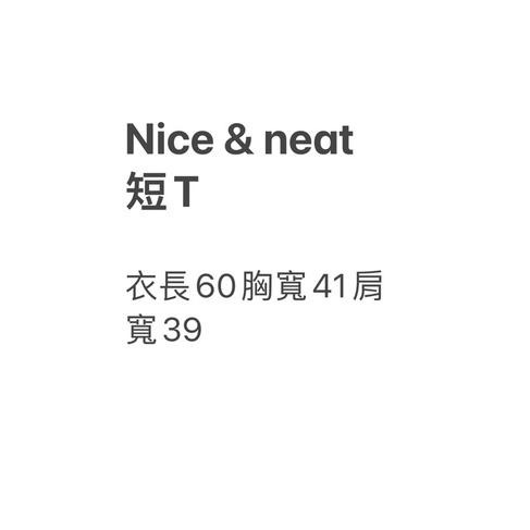 全新 Nice & Neat 短T男版S號 大童可穿-細節圖3