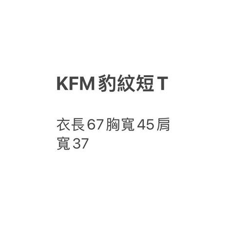二手極新 男版KFM高磅豹紋短T 棉質短袖 M號-細節圖3