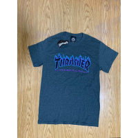 全新THRASHER 紫火焰 LOGO短T 日線T