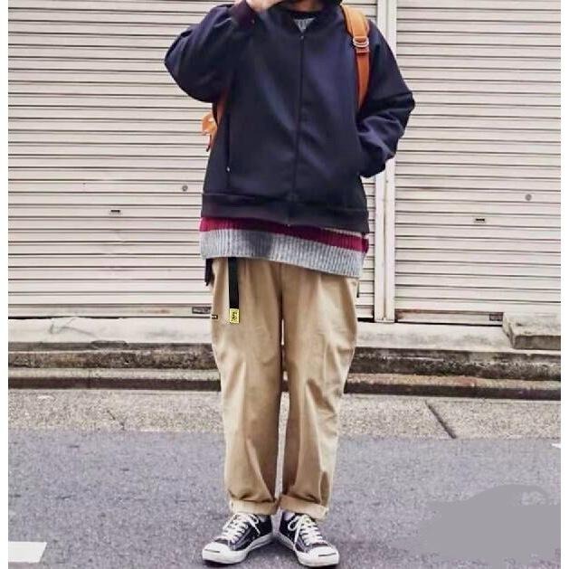 全新現貨 工裝寬褲 快拆帶設計 黑色 卡其色 軍綠色#9103-細節圖8