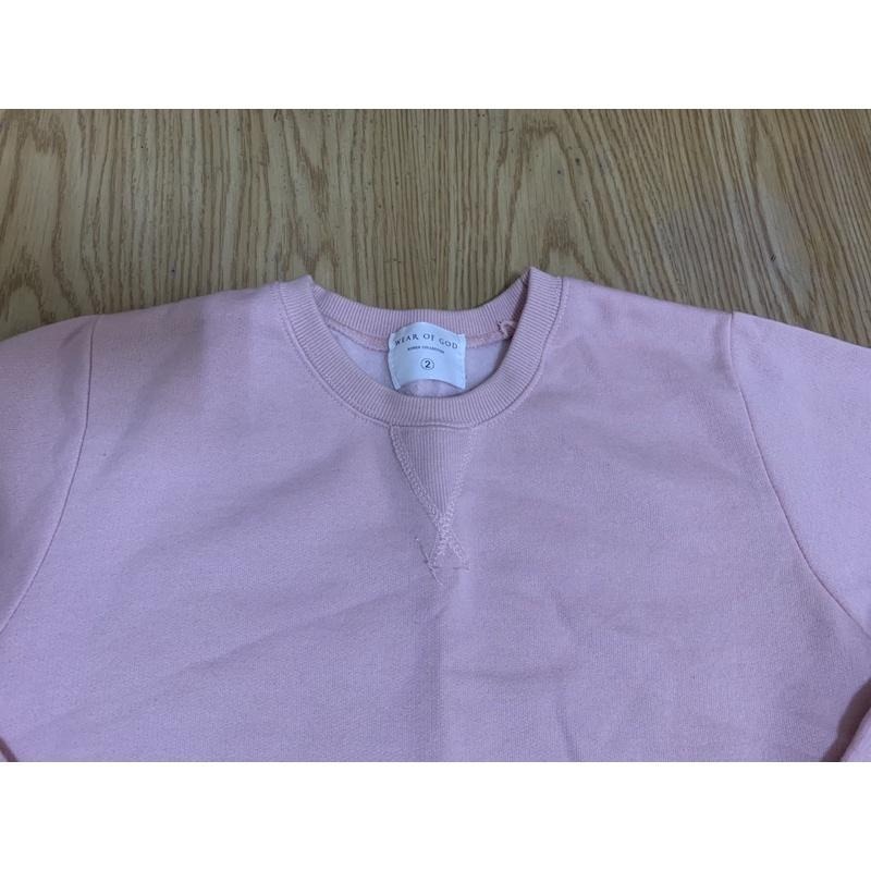 全新韓國製🇰🇷男版內刷毛大學T 豆粉色F號-細節圖2