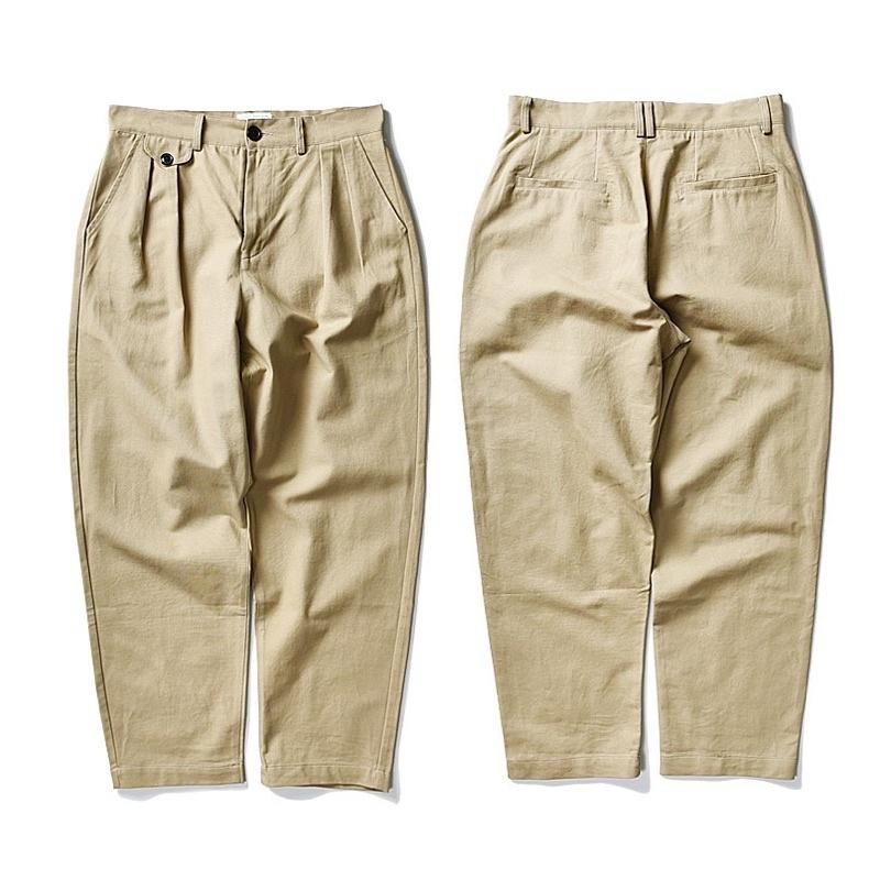 全新現貨 日系工裝褲 寬褲 微錐型M號 軍綠#9212-細節圖2