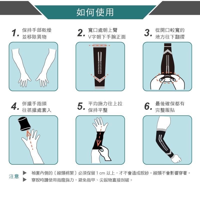 全新未使用 FAV袖套 /台灣製 / 防曬袖套 / 涼感 / 萊卡彈性 壓縮袖套 單支入 單手-細節圖7