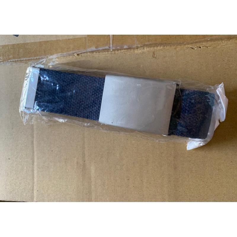 全新 帆布腰帶 皮帶 黑色  深藍色-細節圖3