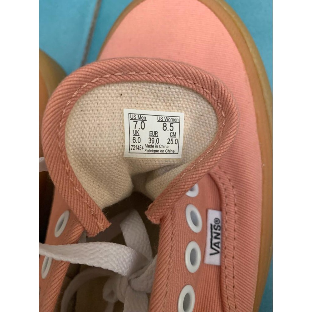 【優惠價700帶走】零碼出清 無原鞋盒VANS滑板鞋 休閒鞋 粉色焦糖底 US7(25cm)-細節圖6