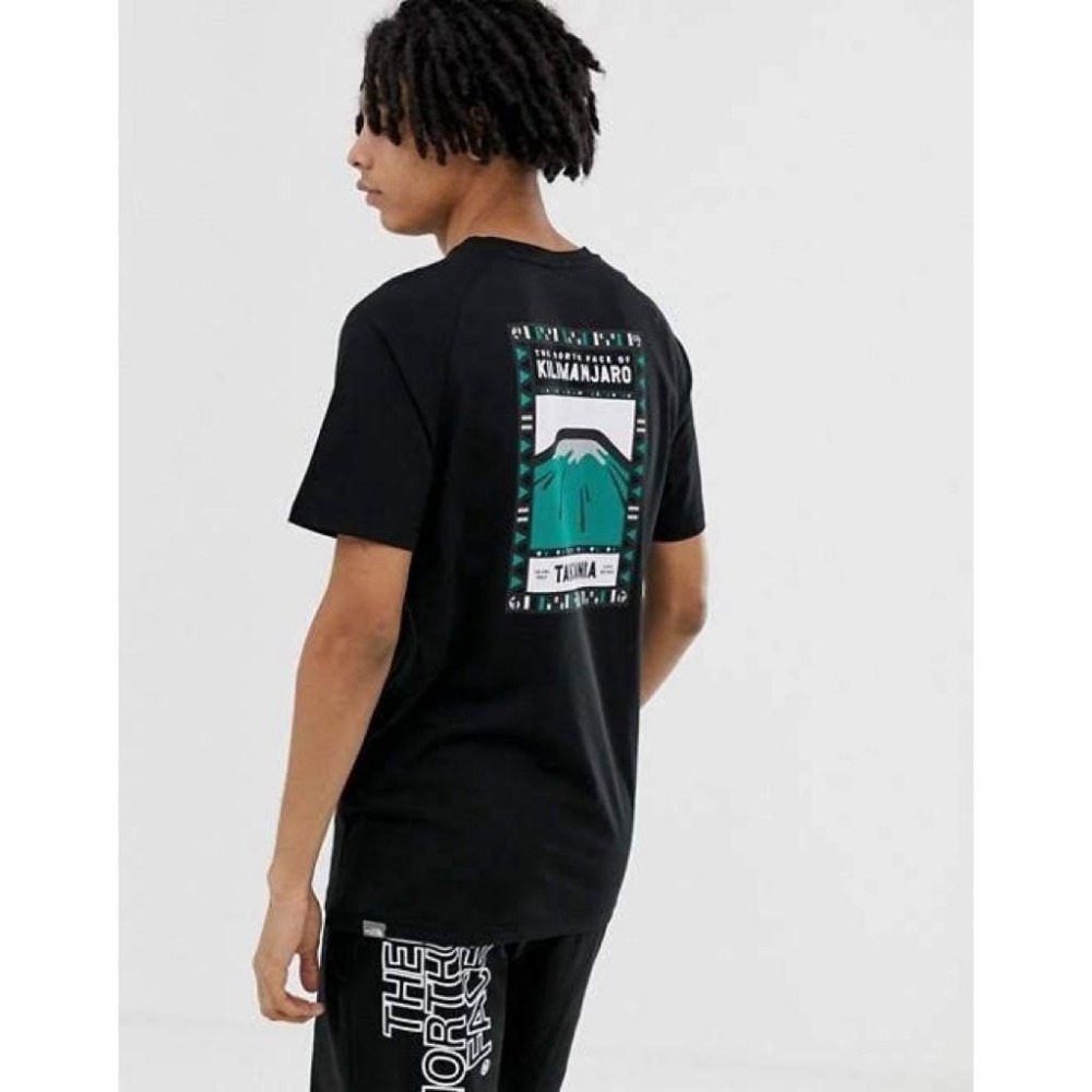 全新美版 限定款 The North Face 北臉 山景T 山脈 短袖 短T黑/薑黃/-細節圖3