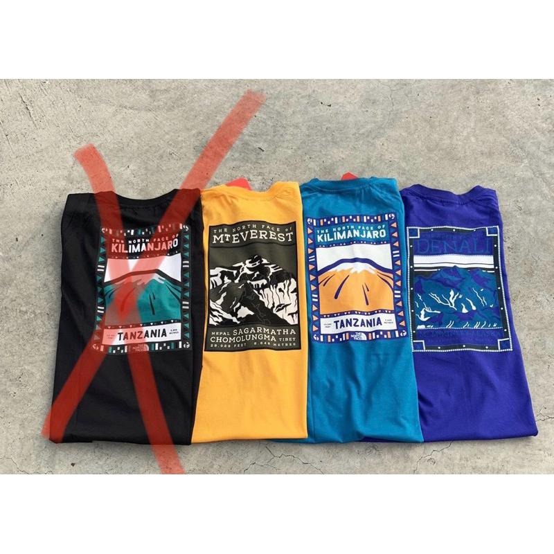全新美版 限定款 The North Face 北臉 山景T 山脈 短袖 短T黑/薑黃/-細節圖4