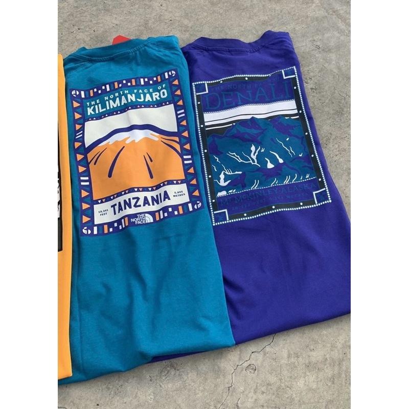 全新美版 限定款 The North Face 北臉 山景T 山脈 短袖 短T黑/薑黃/-細節圖7
