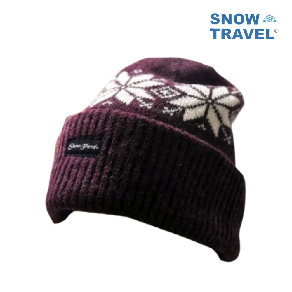 【SNOW TRAVEL】AR-18(雪花摺邊) 3M男女高級美麗諾85%羊毛帽-細節圖6