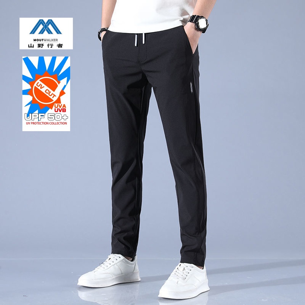 [山野行者]MW-812(女款)抗UV冰絲超透氣速乾四面彈鬆緊綁帶式男女戶外郊山休閒長褲-細節圖2