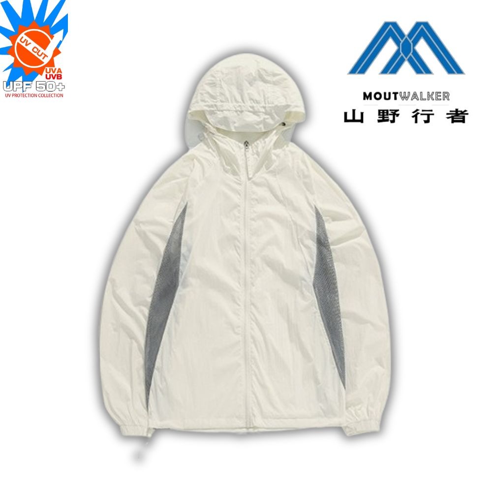 [山野行者]MW-W58(女款)抗UV50認證防曬竹纖寬鬆型腋下大面透氣網超涼帶帽可收緊男女郊山春夏外套-規格圖4