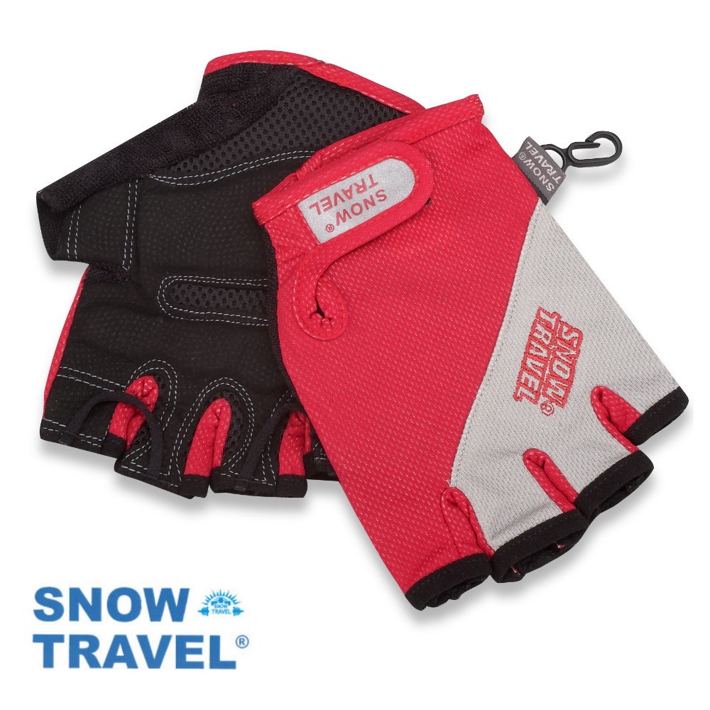 [SNOW TRAVEL] AH-13 德國進口COLDTACK優質單車半指防震止滑手套(台灣製造)-細節圖3