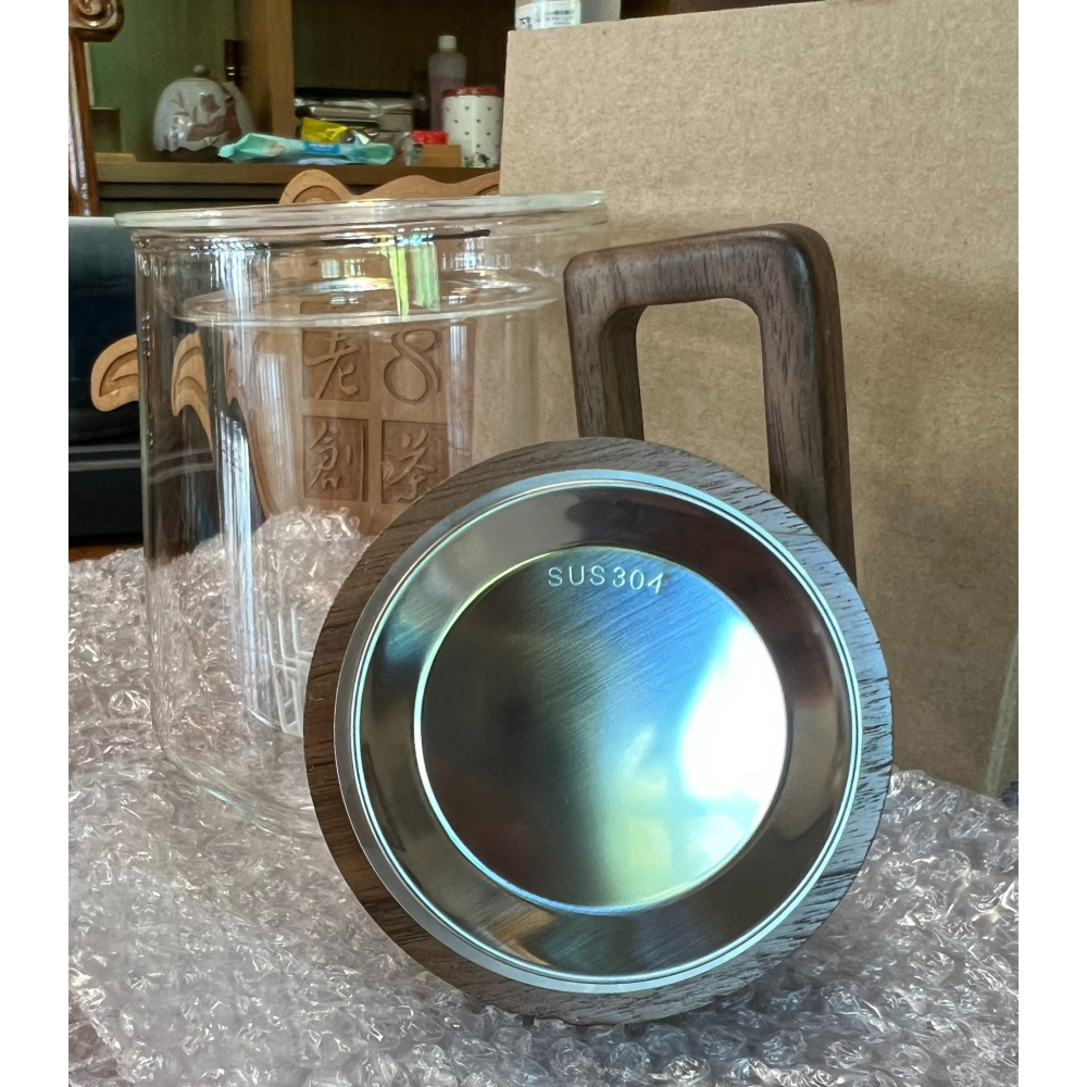 「圓趣靈空」茶水分離泡茶杯（木柄、玻璃茶漏）-細節圖6
