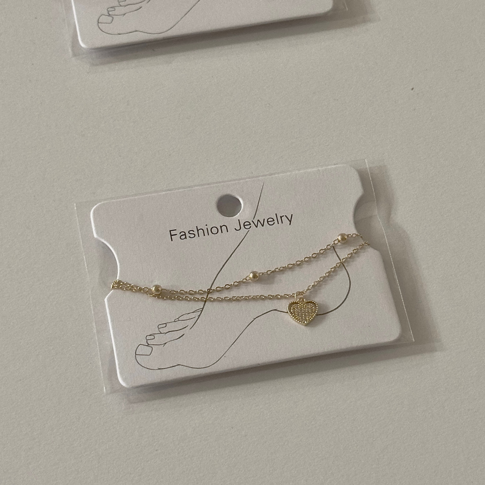 鋯石鑲鑽腳鍊-細節圖2