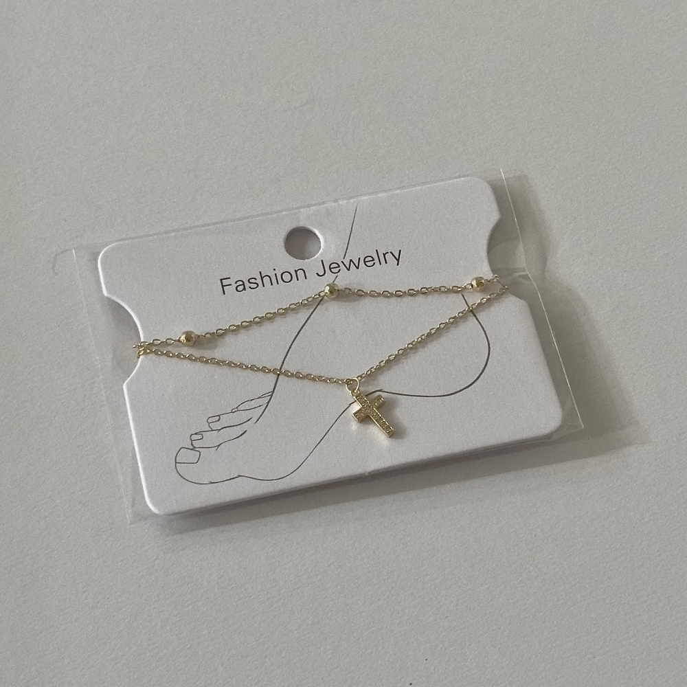 鋯石鑲鑽腳鍊-細節圖4