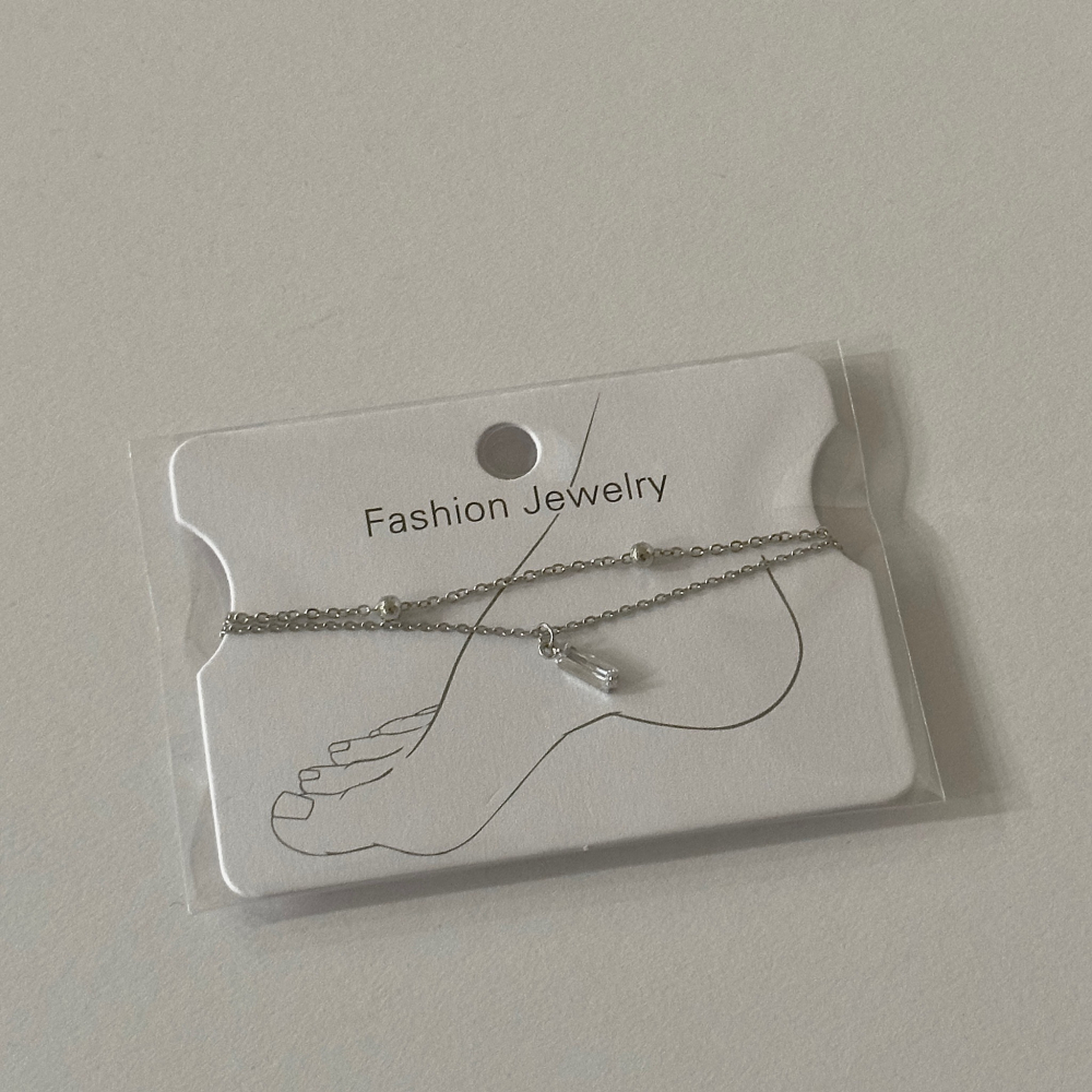 鋯石鑲鑽腳鍊-細節圖5