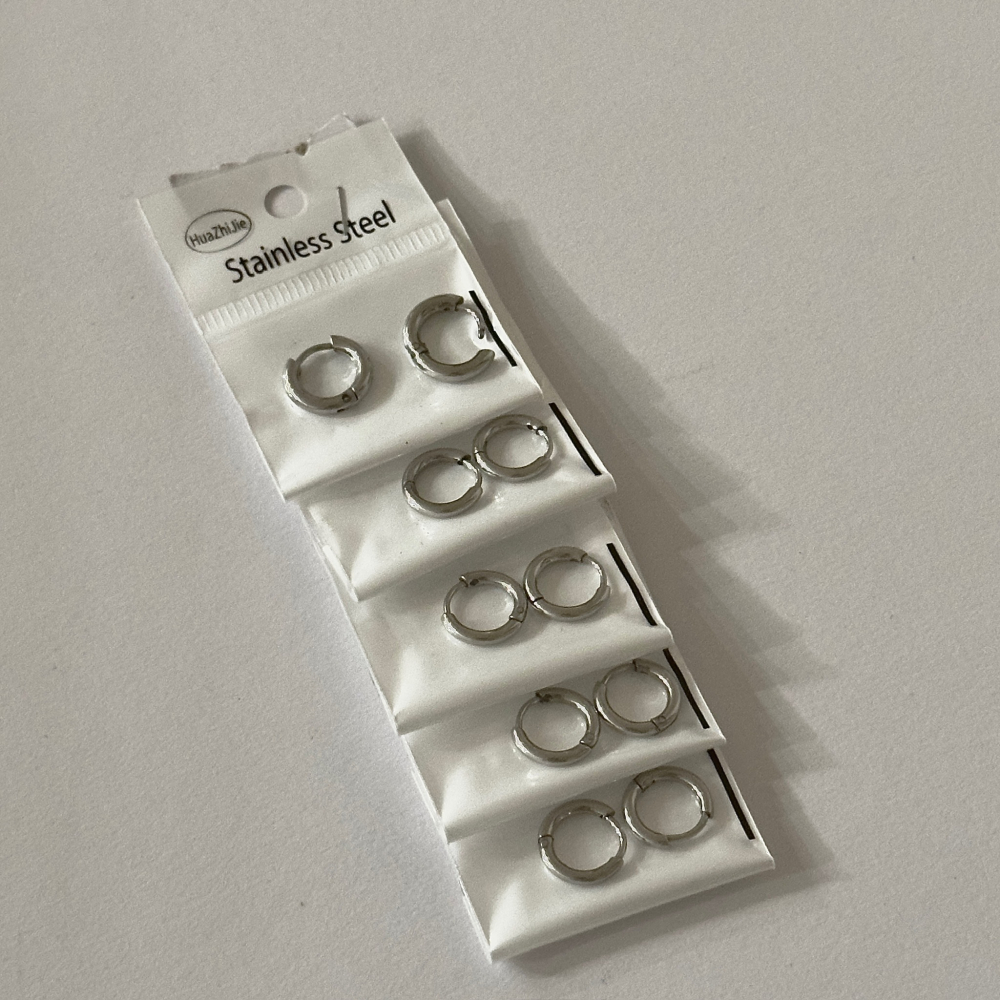 抗敏抗氧鋼鈦耳環-細節圖2