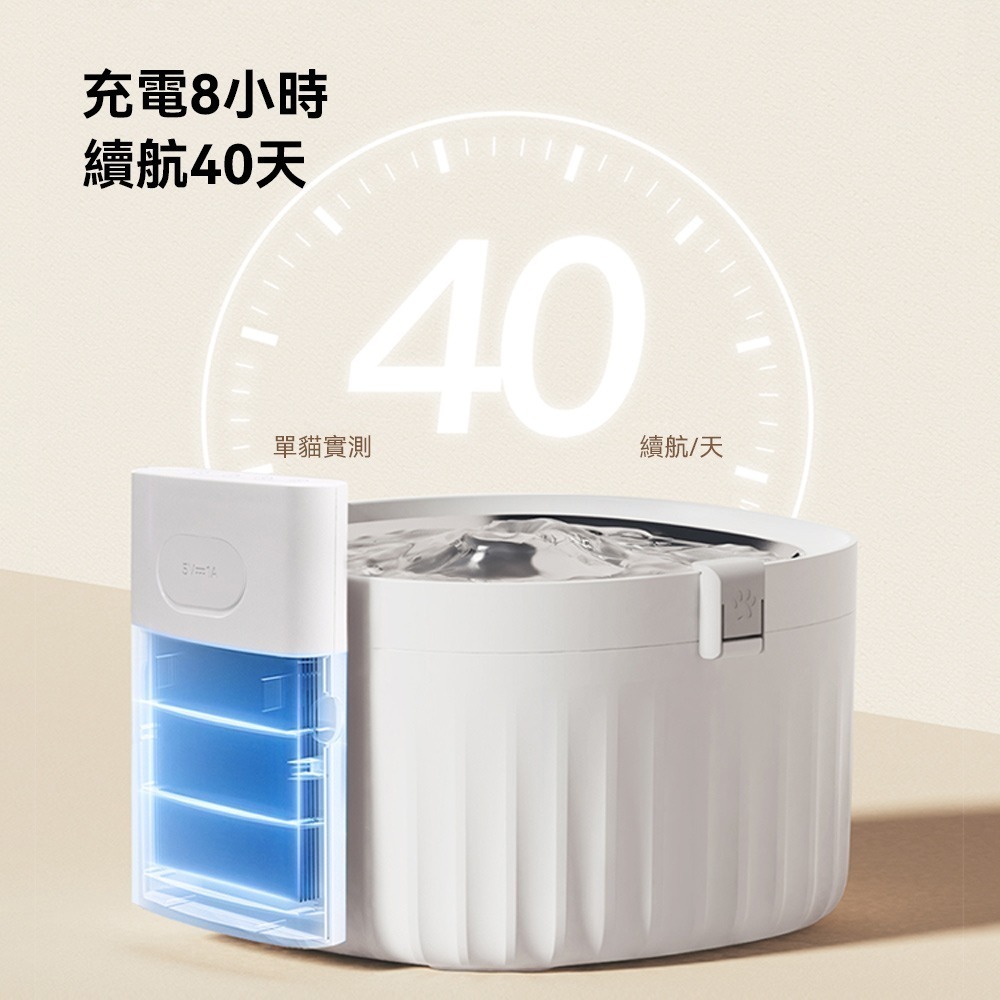 meoof台灣總代理｜無線感應飲水機 寵物飲水機 貓咪飲水機 充電電池 無線感應出水-細節圖7