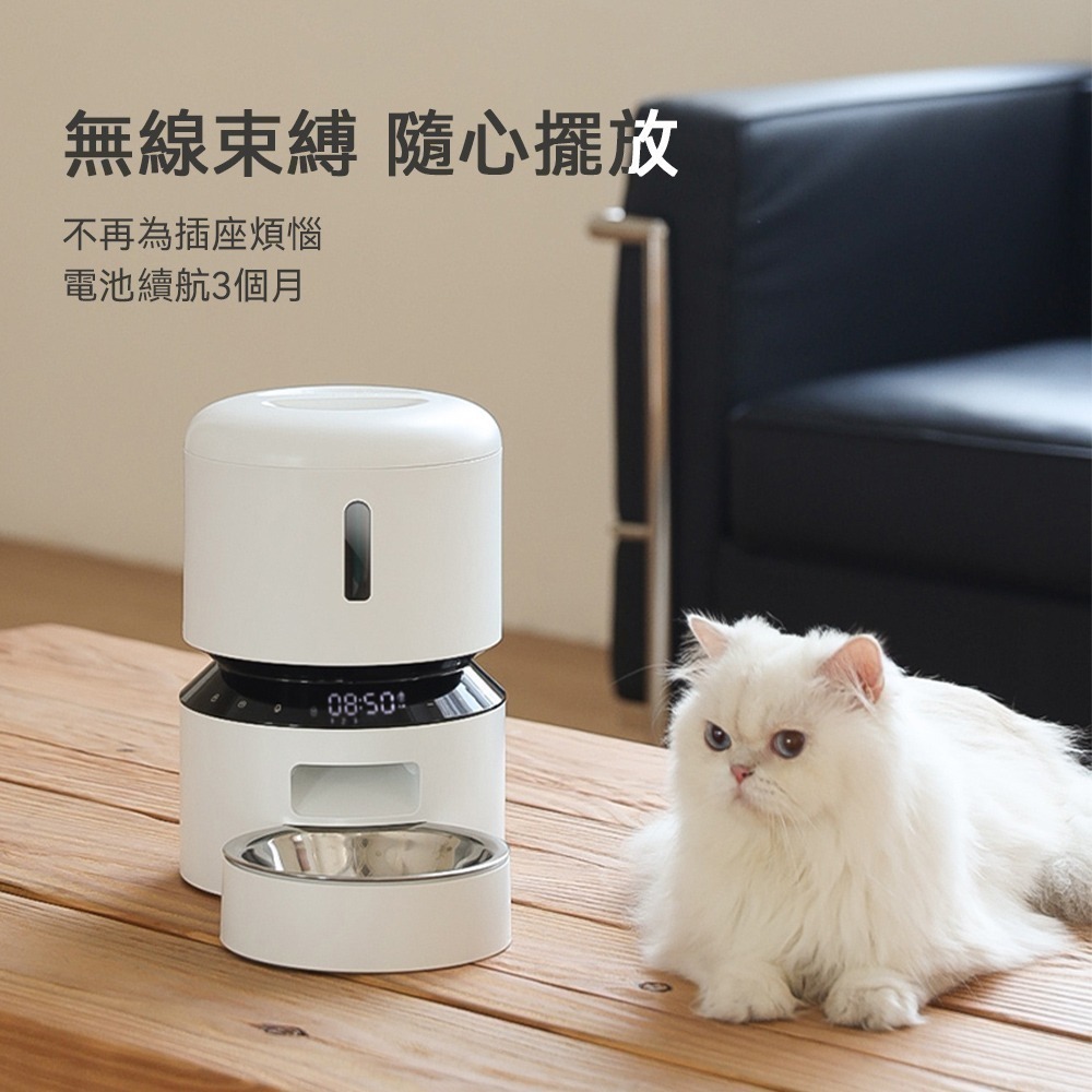 meoof台灣總代理｜膠囊寵物自動餵食器 按鍵版 雙碗餵食器 寵物自動餵食器 自動餵食器 寵物餵食-細節圖4