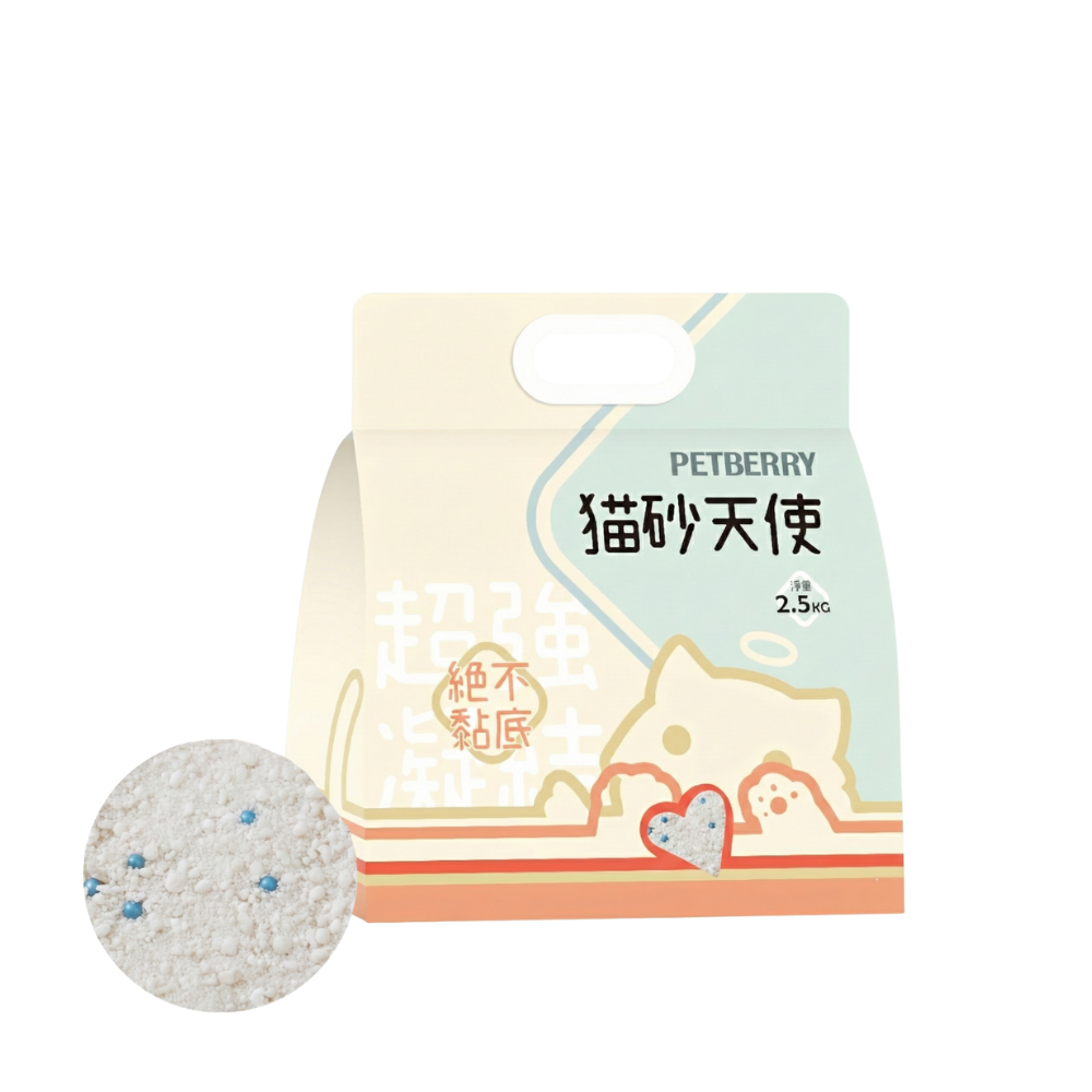 【限時購】PETBERRY｜貓砂天使-天然木薯砂 4包(2.5kg/包) 強力凝結-細節圖2