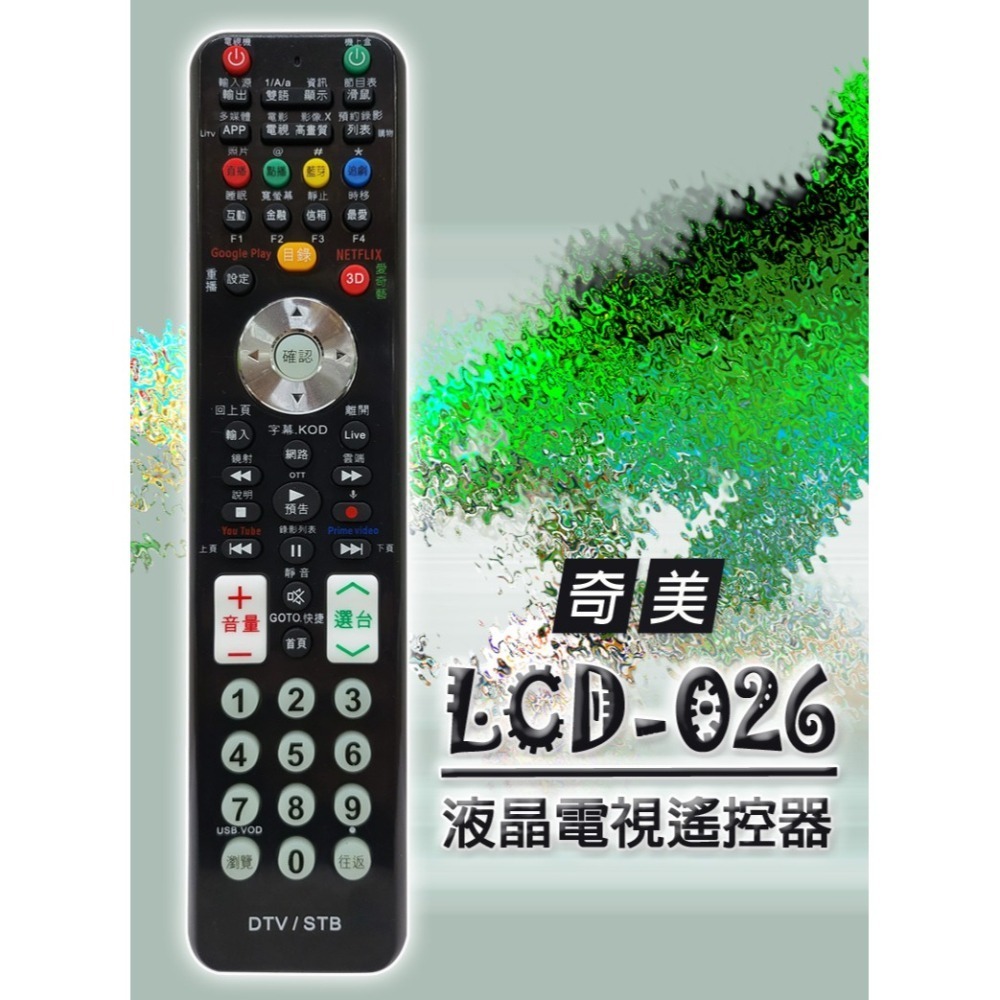 【遙控天王】LCD-026(適用CHIMEI奇美)電視＆機上盒專用遙控器-細節圖2