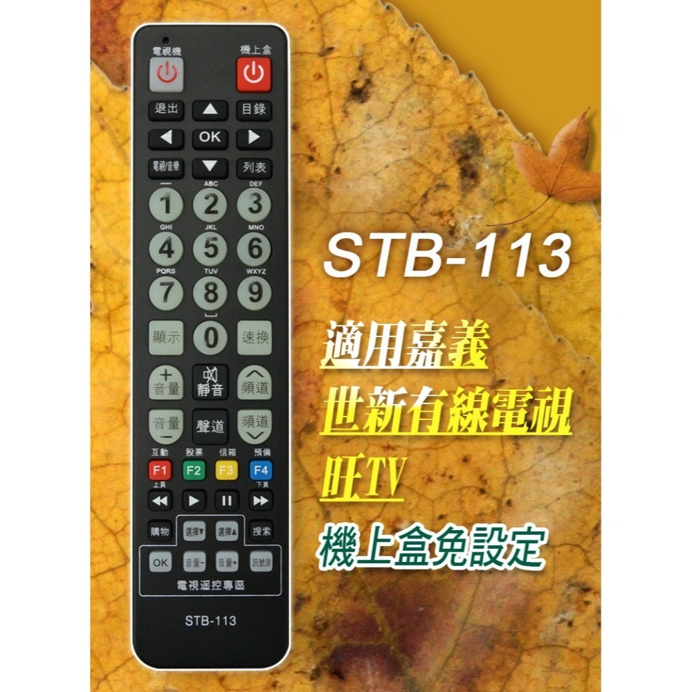 【遙控天王】STB-113  數位機上盒萬用型遙控器(適用:旺TV)-細節圖2