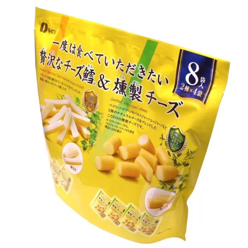 富士菓舖 🔥衝評價超低價 起司鱈魚條＆燻製起司8入組256g（家庭包）起司條 零食 起司塊-細節圖5