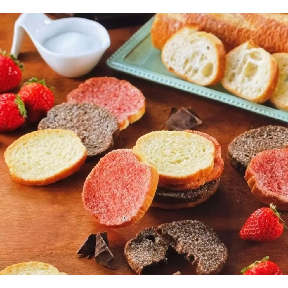 富士菓舖 🔥衝評價超低價 北海道綜合吐司餅290g 原味 草莓 巧克力 使用北海道小麥粉&奶油 吐司餅-細節圖3