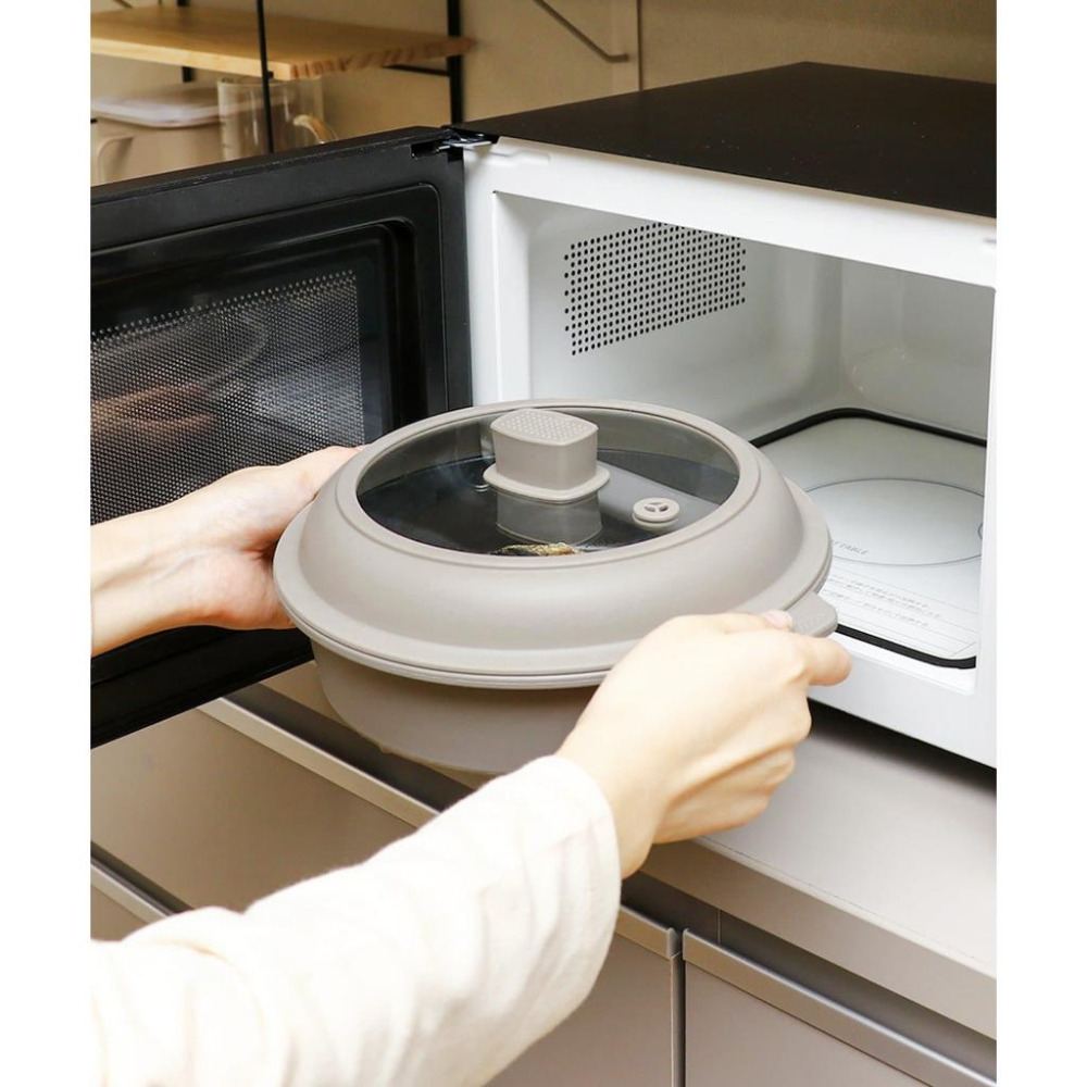 富士菓舖 🔥衝評價超低價 3coin KITINTO微波爐料理神器(深鍋型1.1L) 煎炒煮蒸炊簡單搞定 微波爐鍋具-細節圖5