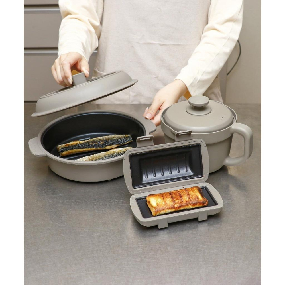 富士菓舖 🔥衝評價超低價 3coin KITINTO微波爐料理神器(深鍋型1.1L) 煎炒煮蒸炊簡單搞定 微波爐鍋具-細節圖7